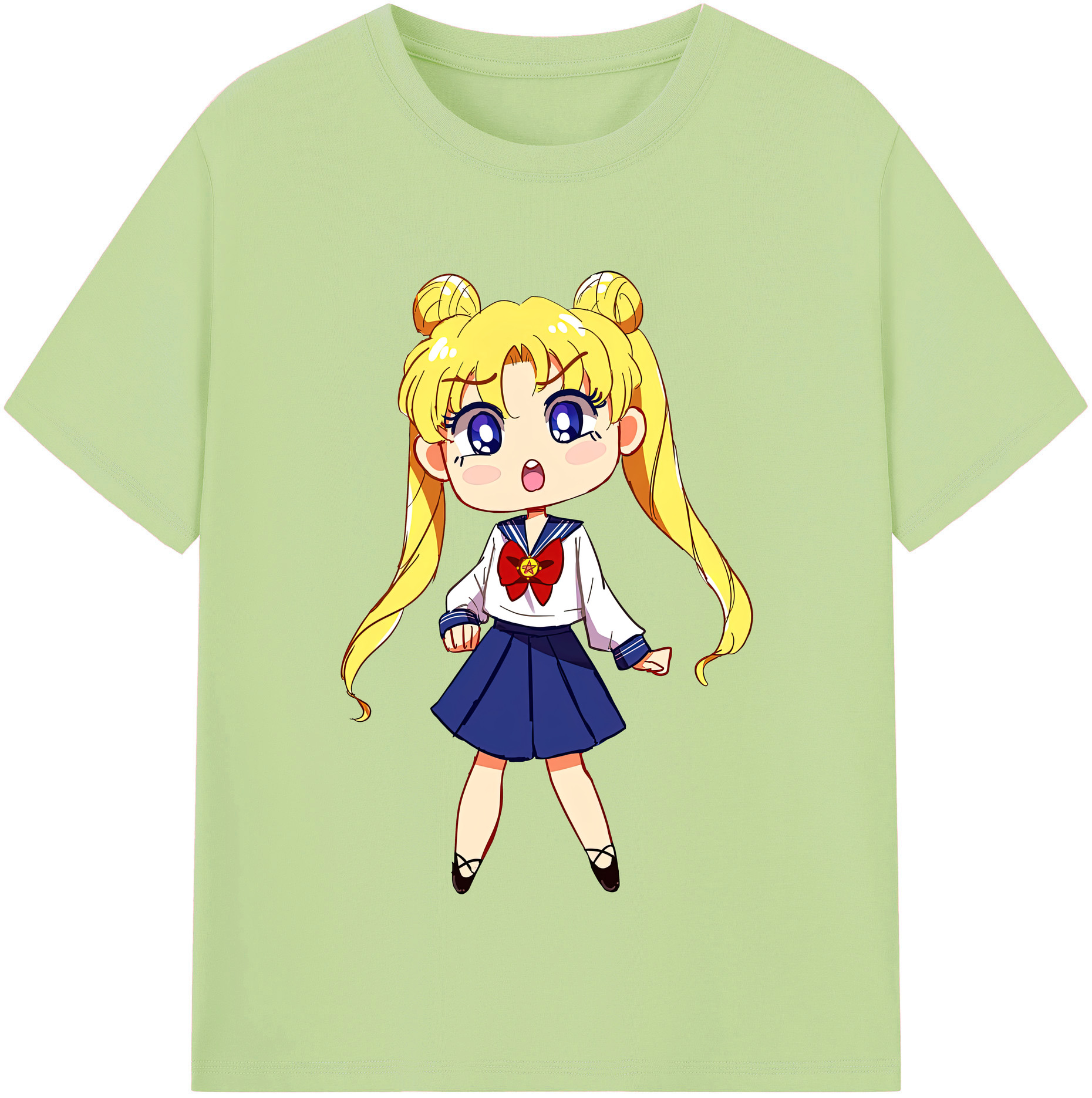（画像用） 美少女戦士セーラームーン 愛野 美奈子 あいの みなこ Sailor Moon Aino Minako 綿100％半袖Tシャツ（フロントプリント）